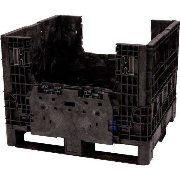Picture of Global Industrial B3178583 Premium Collapsible Bulk Container&#44; Black - 32 x 30 x 25 in. - 1800 lbs Capacity