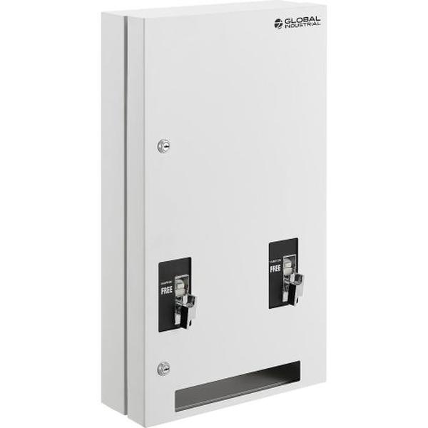 Feminine Hygiene Dispenser - White - Wall-Mounted - Durable Steel