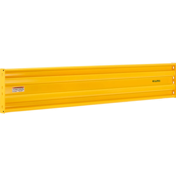 Picture of Global Industrial 670806 Steel Guard Rail 3-Rib&#44; Yellow - 8 in.