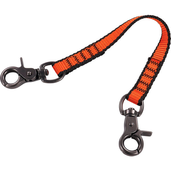 B3181755 Squids 3153 Web Lanyard with Dual Trigger Hooks, Orange - Small - Pack of 3