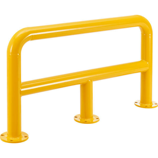 Picture of Global Industrial 670791 High Profile Steel Machine Guard&#44; Yellow - 42 x 24 in.