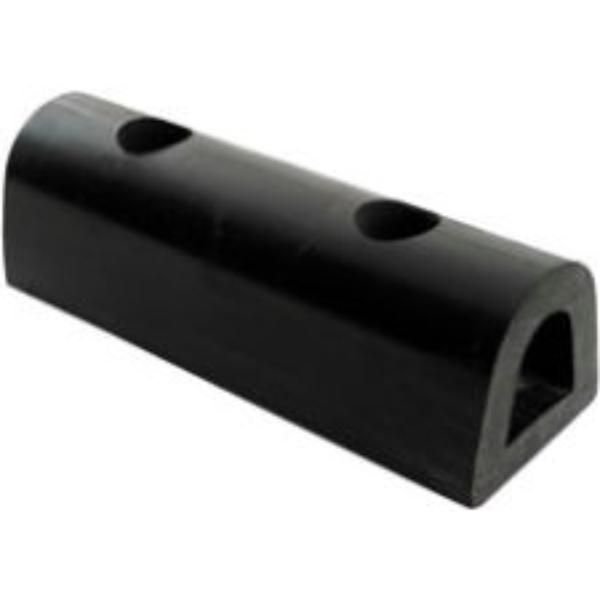 Picture of Global Industrial B54114 Half Oval Extruded Fender Bumper&#44; Black - 36 x 4.25 in.