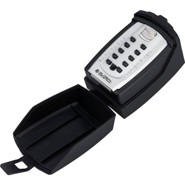 Global Industrial 641662 Key Storage Lock Box Surface Mount, Black