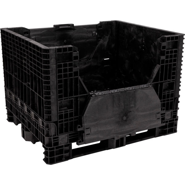 Picture of Global Industrial B3178585 Premium Collapsible Bulk Container&#44; Black - 48 x 40 x 34 in. - 2000 lbs Capacity