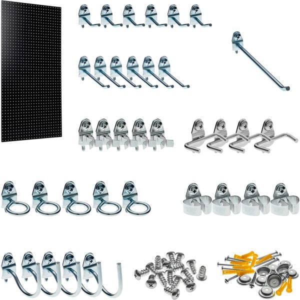 Picture of Triton Products B2346434 High Density Fiberboard Pegboard Kit with 36 Durahooks&#44; Black - 24 x 42 x 0.25 in.