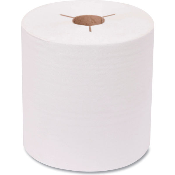 Advanced 1-Ply Hand Towel Roll - White - 8in. x 800in. - Pack of 6 - Highly Absorbent