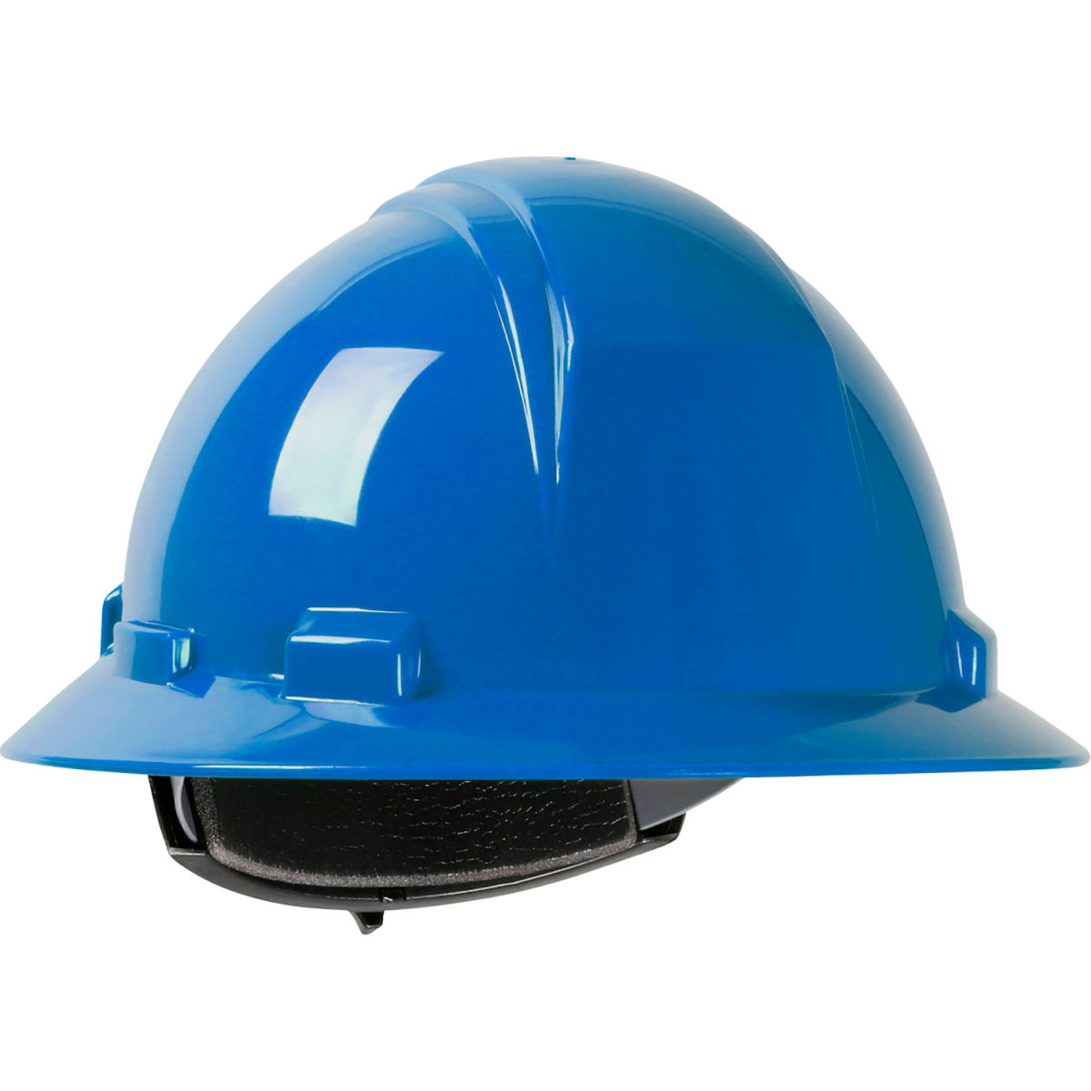 B3113465 Kilimanjaro Full Brim HDPE Shell 4 Point Nylon Webbing Cradle Ratchet Adjustment Hard Hat, Royal