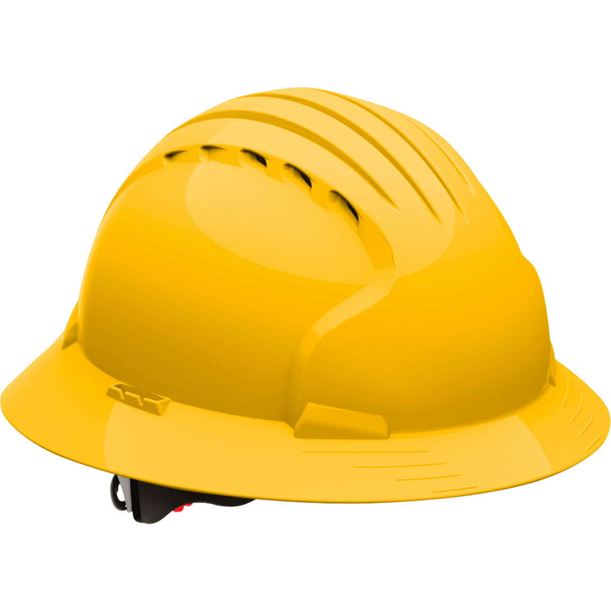 B3113659 Evolution Deluxe 6161 Full Brim HDPE Shell 6-Point Suspension Ratchet Adjustment Hard Hat, Yellow