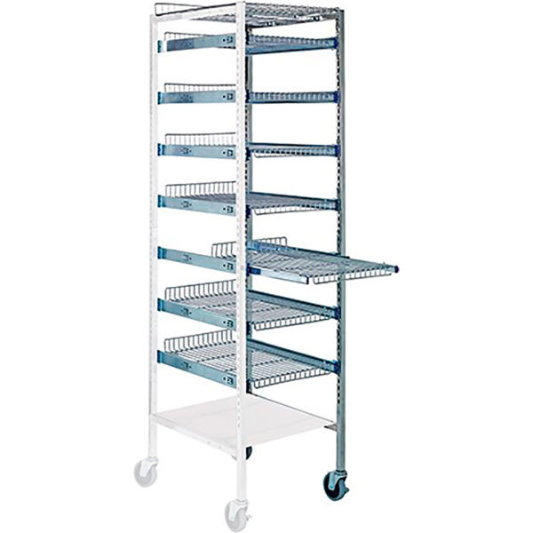 Partition Store Starter Unit - Chrome - 19.5 x 24 x 75 in. - Heavy-Duty