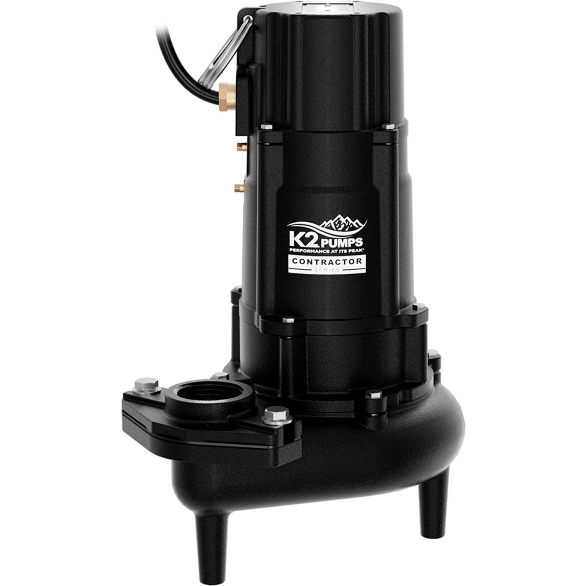 B3191270 Contractor Series Sewage Pump Cast Iron Base, 1 HP 183 GPM - Black