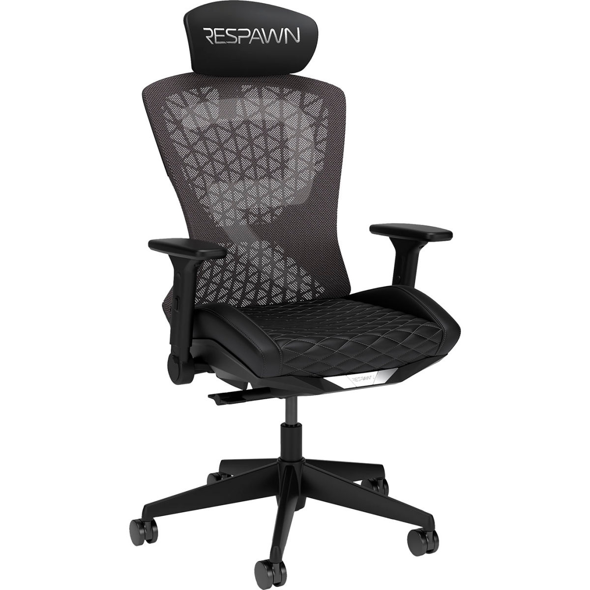 SPIRE Ergonomic Gaming Chair - Stealth Black - Adjustable - 300 lbs Capacity