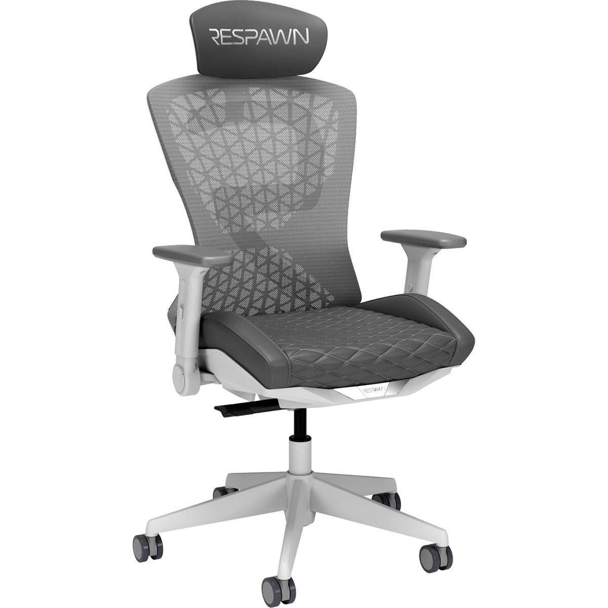 B3186384 SPIRE Ergonomic Mesh Office Gaming Chair Home PC Computer Desk Gaming Chair - Ghost White & Gray