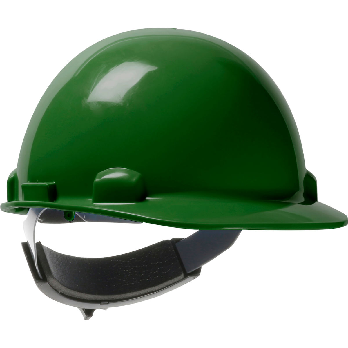 B3113670 Dynamic Dom Cap Style Dome Hard Hat HDPE Shell, 6 Point Suspension Rachet Adjustment - Green