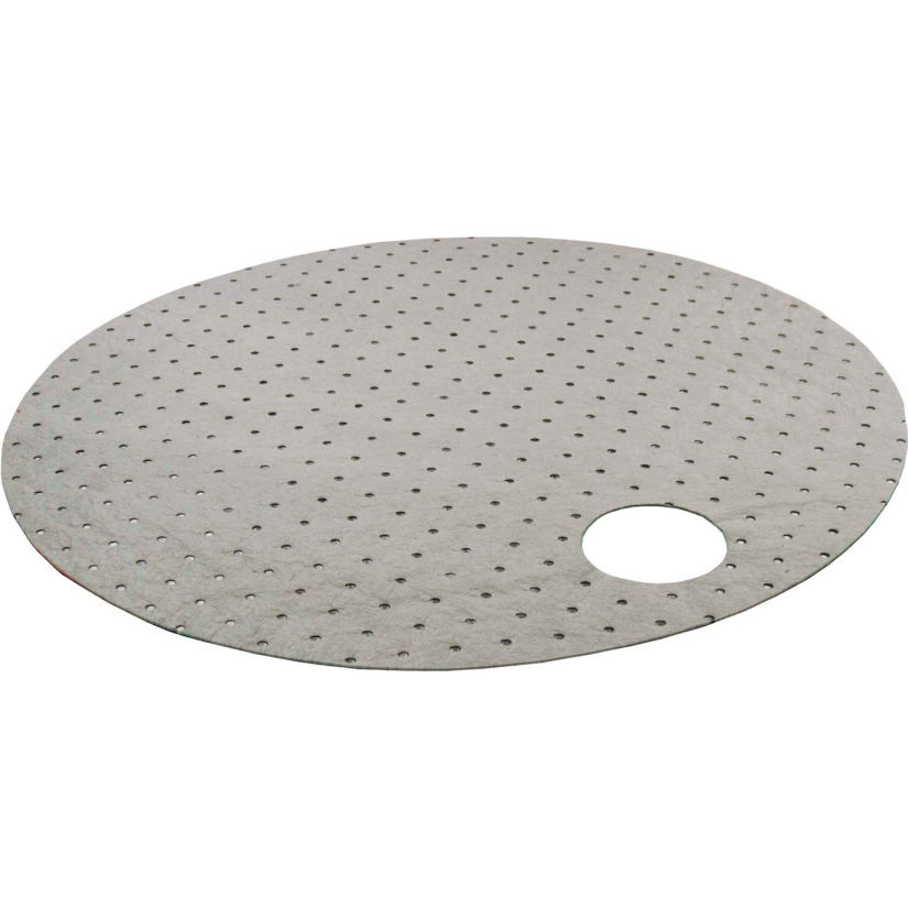 B1605182 22 in. Dia. & 3.2 gal Gray Universal Bonded Drum Top Pads - 10 Pad per Bale - Pack of 5