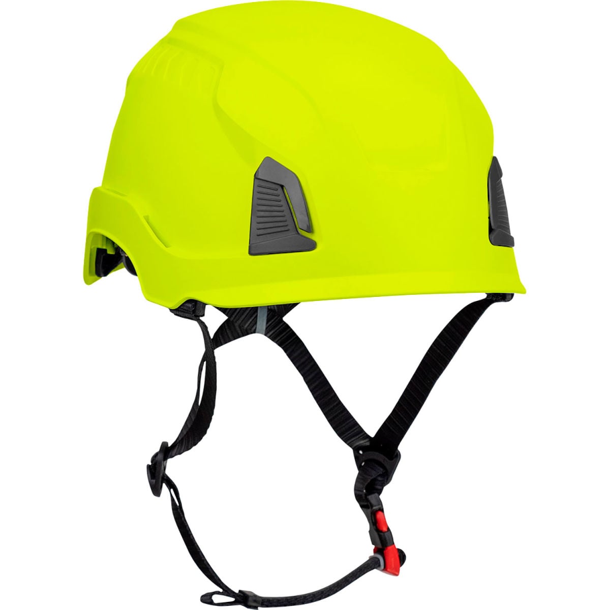 B3186909 Industrial Climbing Helmet, 4-Point Chin Strap, Non-Vented, Type 1, Hi-Vis - Yellow