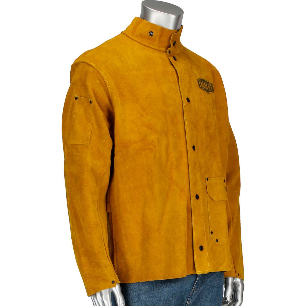 Leather Welding Jacket - Golden Yellow - Extra Large - Heat Resistant
