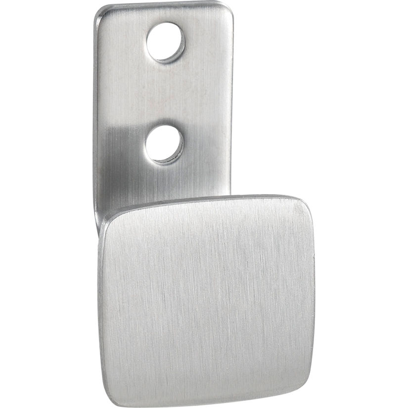 Global Industrial 695766 Square Clothes Hook, Silver Satin