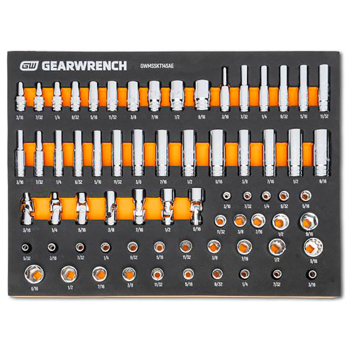 B3191015 0.25 in. Drive SAE Socket Modular Set - Silver - 68 Piece