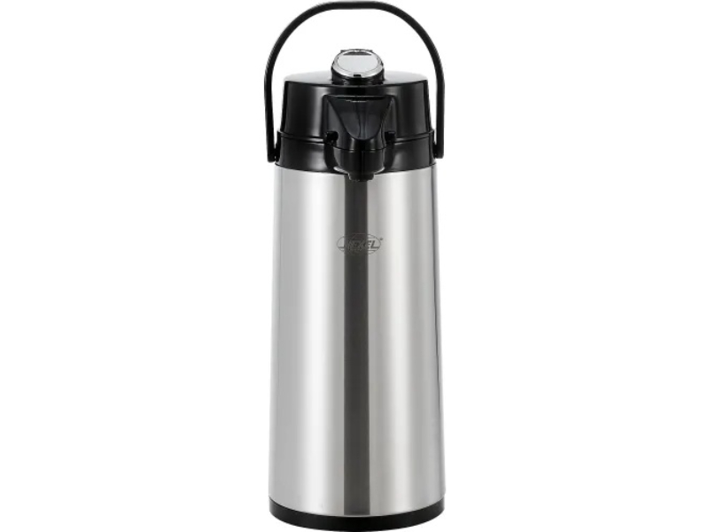 Global Industrial 243358 Nextel Air Pot with Glass Liner 2.2 Litre - Silver