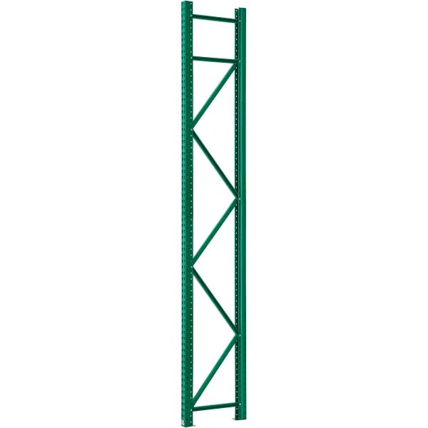 Bolted Pallet Rack Upright Frame - Green - 24 x 144 in. - 33000 lbs Capacity