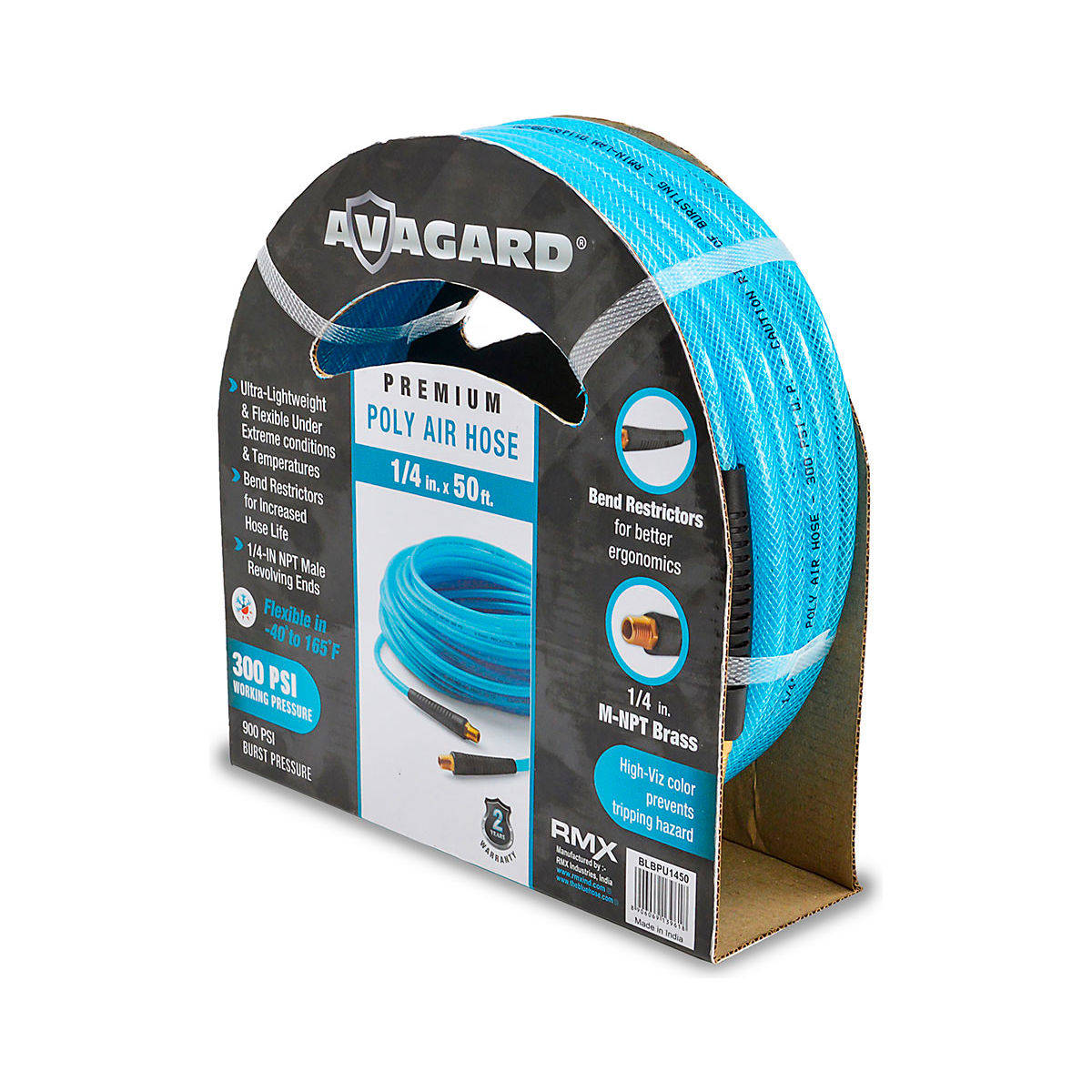 B3178855 Polyurethane Air Hose Assembly - 0.25 in. x 50 ft. - Blue
