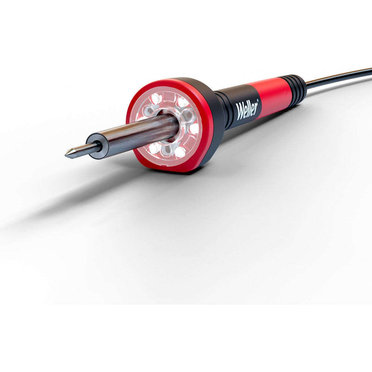 B3181797 Corded Solder Iron with LED Halo Ring, 60W - Black & Red