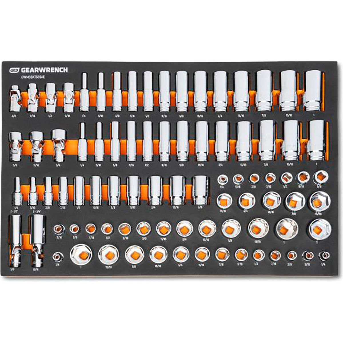 B3191017 0.37 in. Drive SAE Socket Modular Set - Silver - 85 Piece