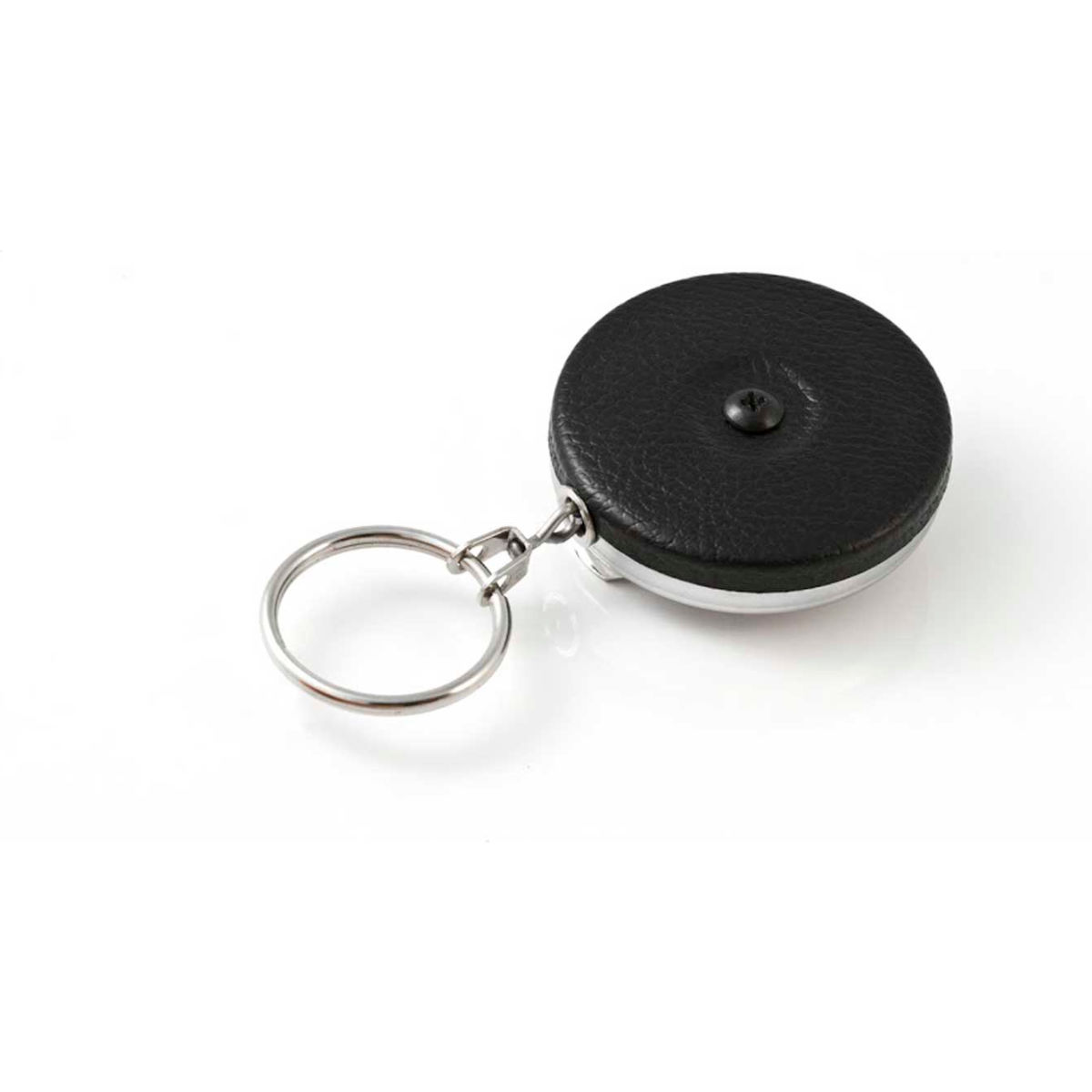 B1605071 No.5B Retractable Key Reel with 24 in. Stainless Steel Chain - Front Steel Belt Clip - Black - Pack of 12