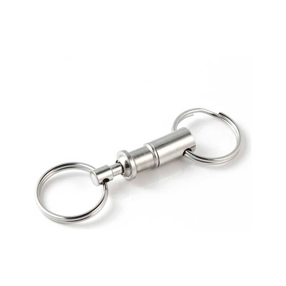 B1605084 No.1121 Quick Release Pull Apart Key Accessory with 2 Split Rings Chrome Cylinder - Gray - Pack of 24