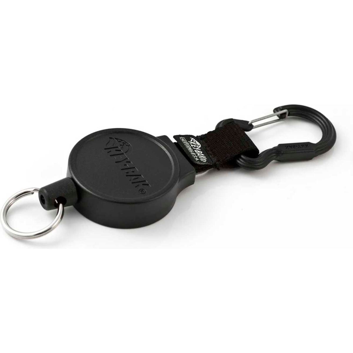 B1605089 MID6 No.6C Retractable Key Reel with 36 in. Polyester Cord Polycarbonate Case Carabiner Clip - Black - Pack of 12