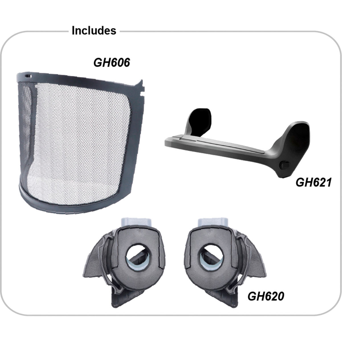 B3166558 Full Face Mesh Visor Kit - Black