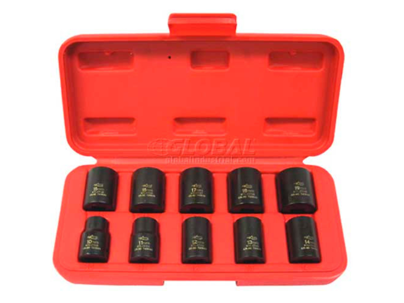 B641121 Impact Socket 0.37 in. Drive 18mm 6 Point Short - Satin