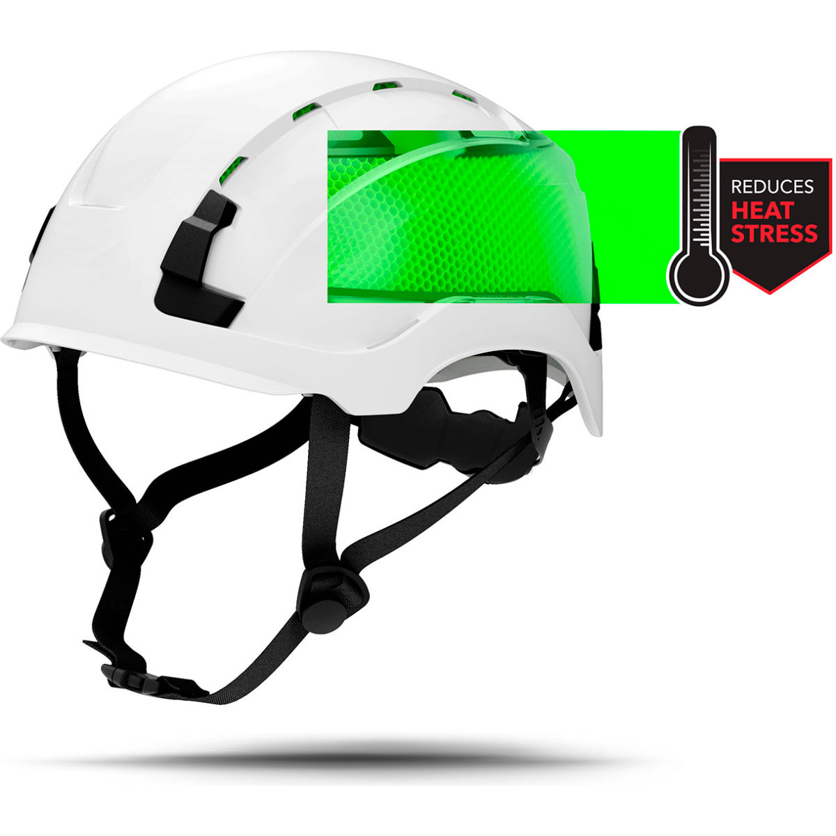 B3179986 Safety Helmet, 4 Point Ratchet Suspension Vented Class C Type 2 - White