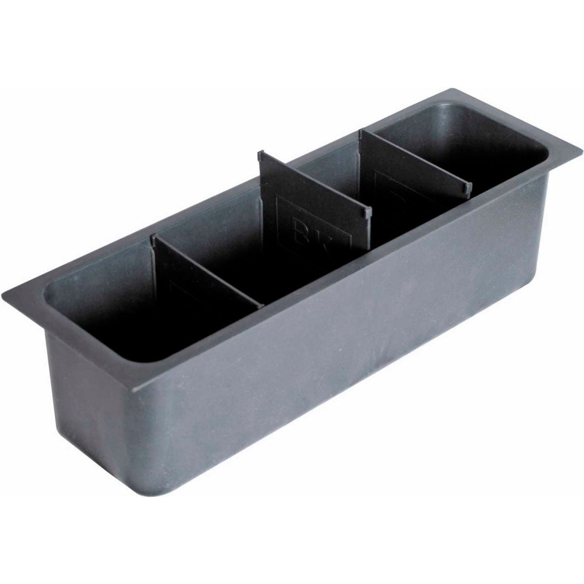 B2384962 21 in. Ice Bin Beverage Holder Insert Fits Deep Plastic - Black