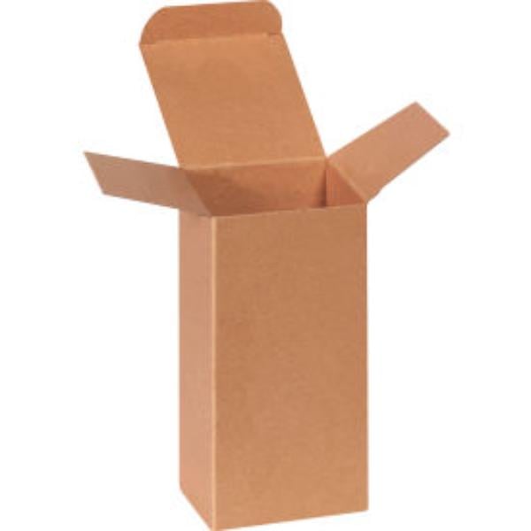 B3203827 3 x 3 x 5 in. Heavy Duty Reverse Tuck Folding, Brown - Pack of 250