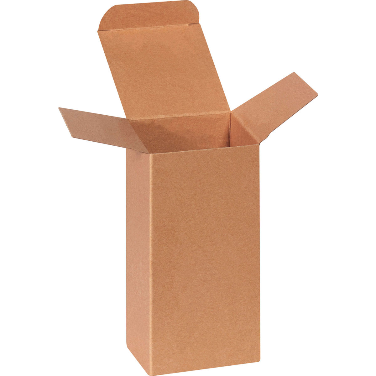 B3203890 Heavy Duty Reverse Tuck Folding Cartons, 3 x 3 x 6 in. Kraft - Brown - Pack of 250