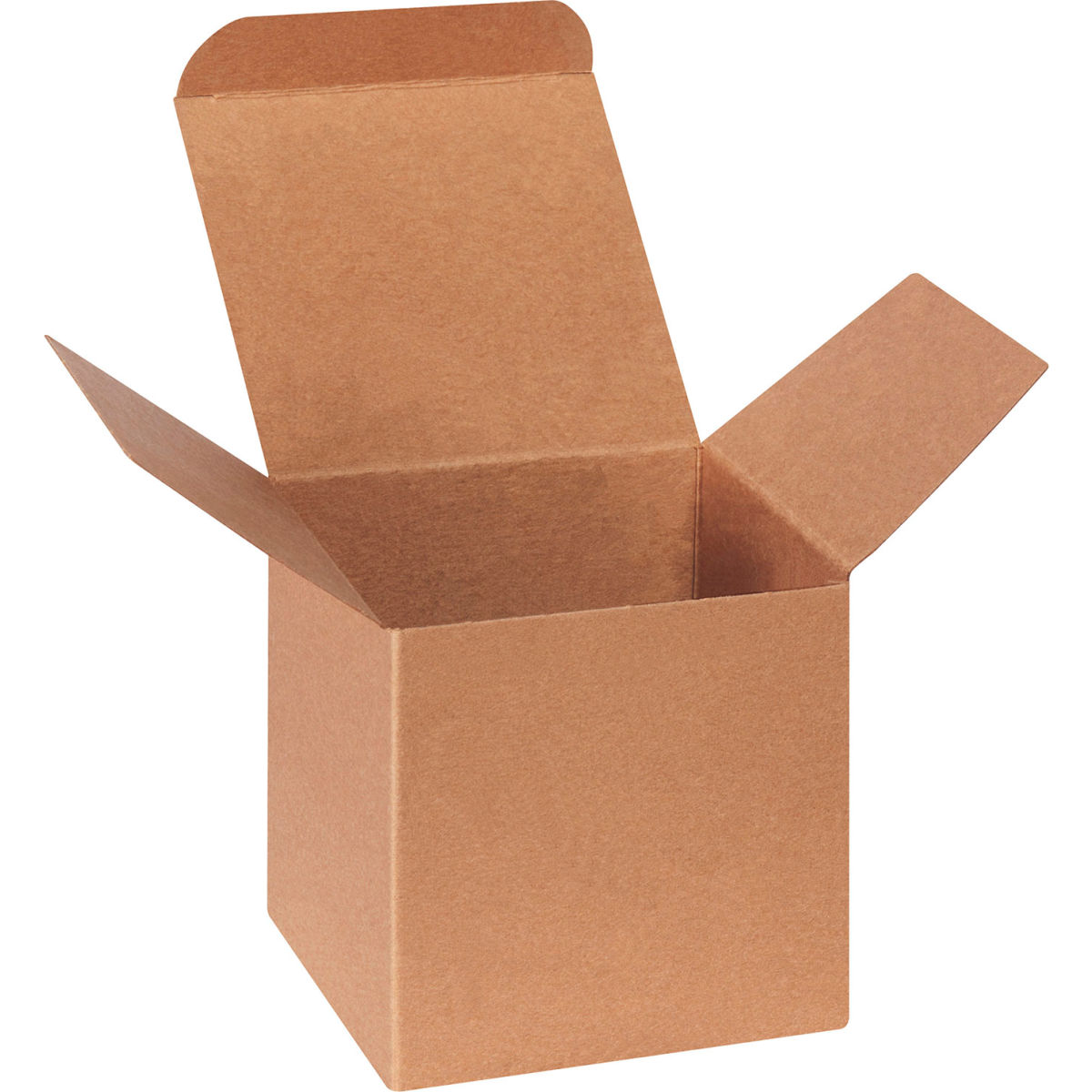 B3203866 Heavy Duty Reverse Tuck Folding Cartons, 4 x 4 x 4 in. Kraft - Brown - Pack of 250
