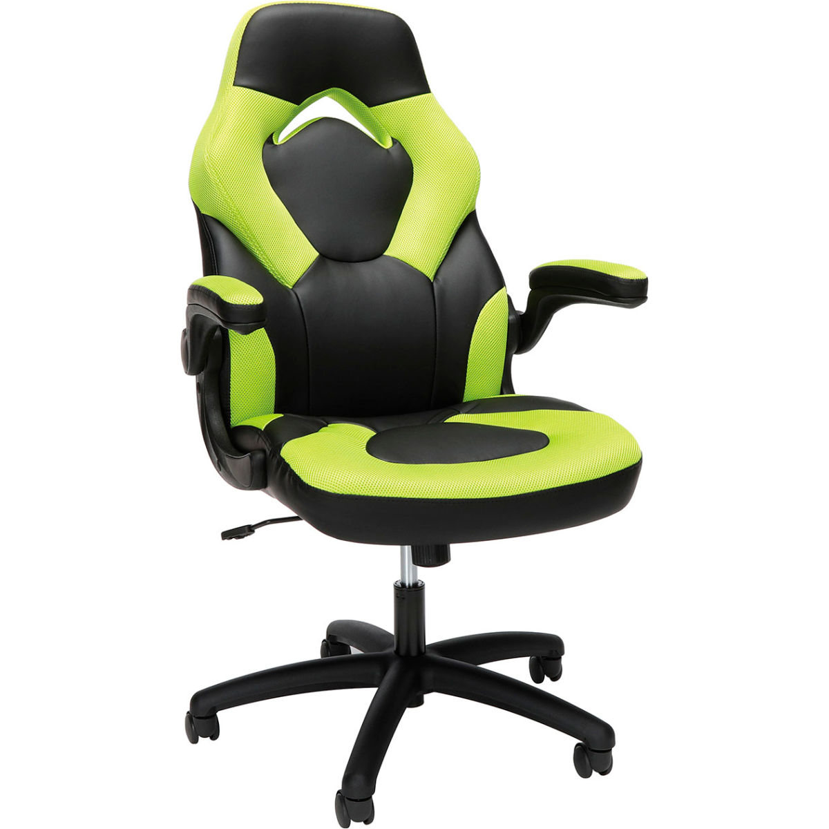 3085 Ergonomic Gaming Chair - Green & Black - High Back - Adjustable Armrests