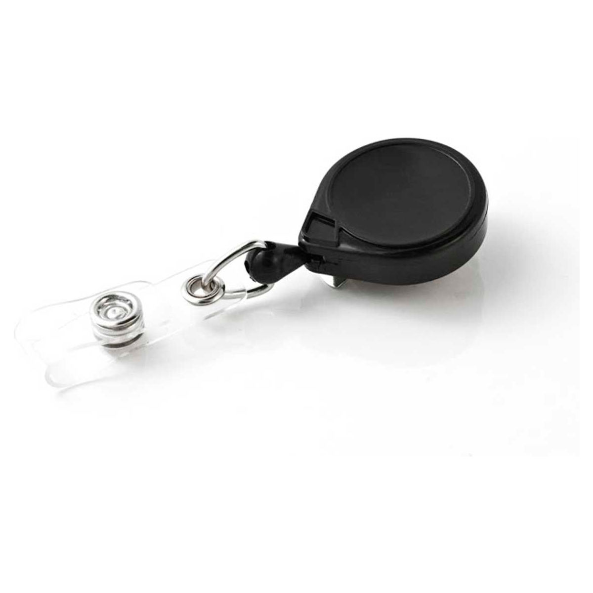 B1605075 MINI-BAK HD-ID Retractable Key Reel with 24 in. Nylon Cord Steel Belt Clip - Black - Pack of 24