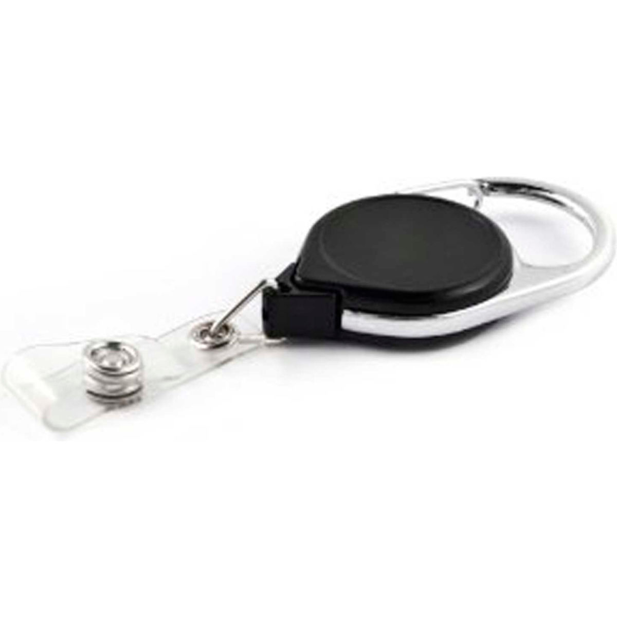 B1605079 RETRACT-A-decal Carabiner 5-Pack Retractable Key Reel with 36 in. Cord - Black - Pack of 12