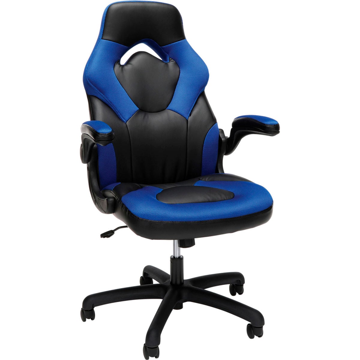 3085 Ergonomic Gaming Chair - Black & Blue - High Back - Flip-Up Arms
