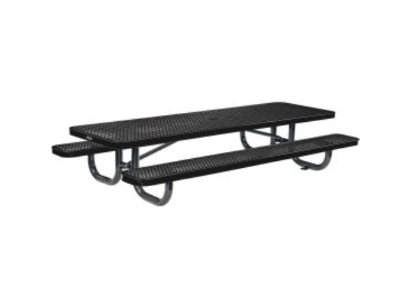Global Industrial 277153KBKKD 8 ft. Rectangular Kids Picnic Table - Expanded Metal - Black