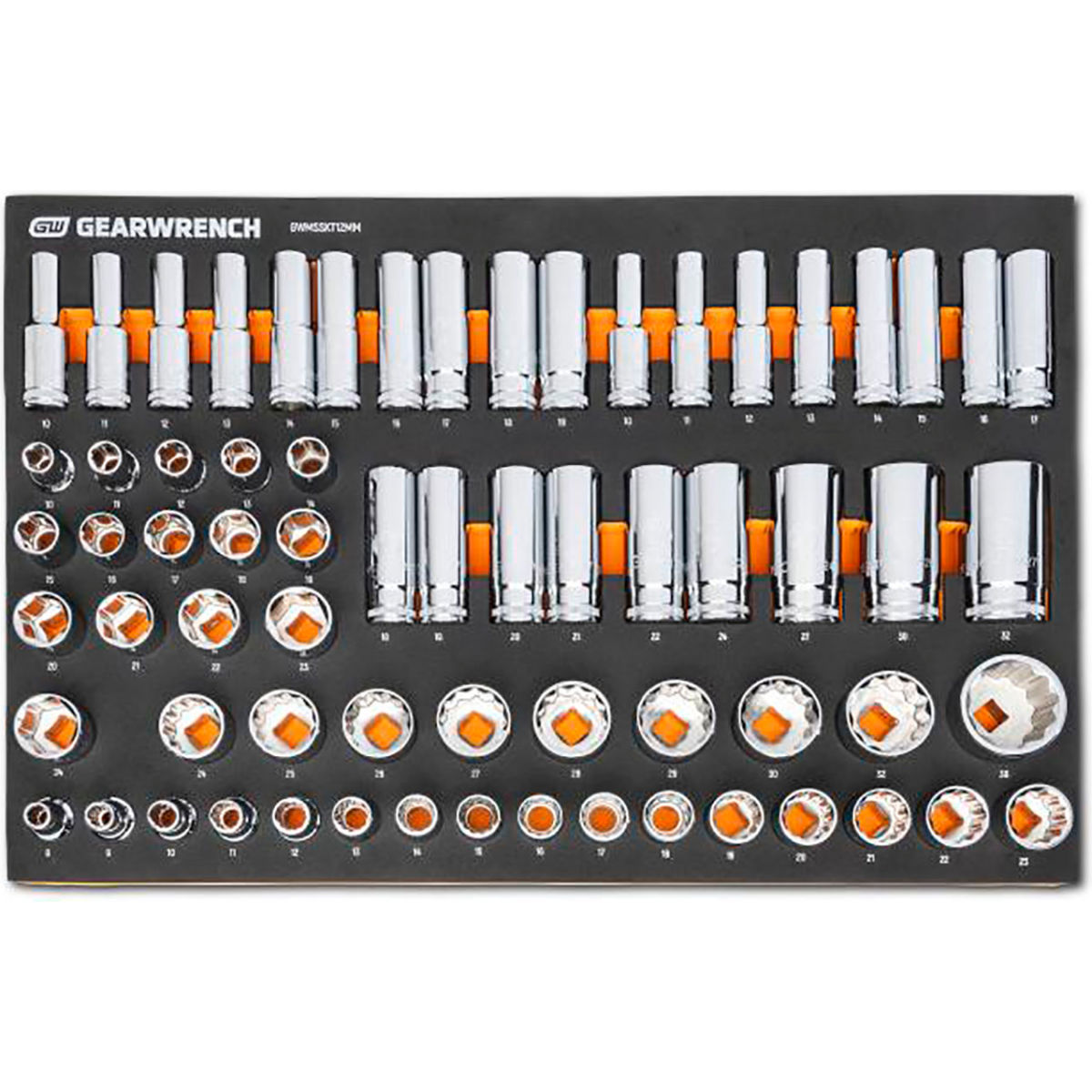 B3190973 0.5 in. Drive Metric Socket Modular Set - Silver - 67 Piece