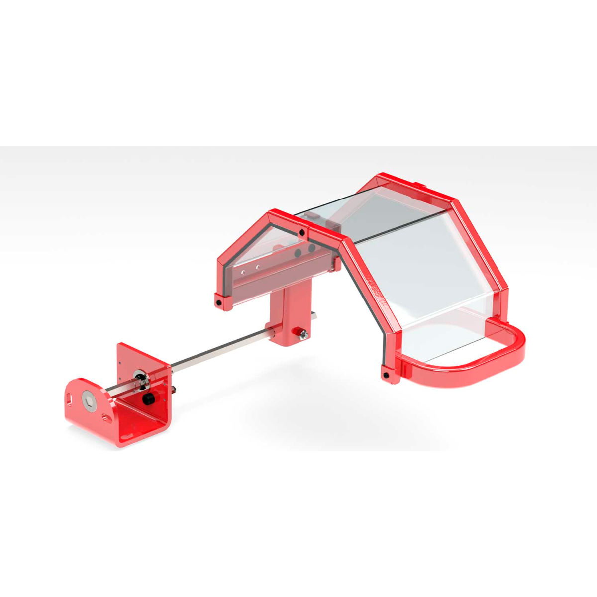 B3127832 Machine Shield Octagonal, 16 in. x 8 in. Direct Mount - 12 in. Offset - Red