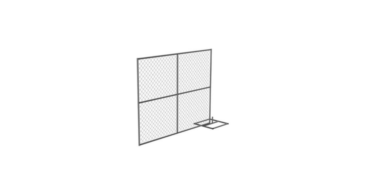436651 Galvanized Steel Construction Barrier Add-On Unit, 24 x 72 in.