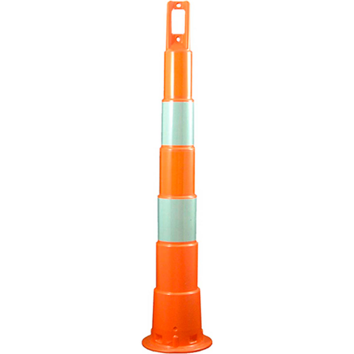 B2350270 Navicade 42 in. Plastic Channelizing Cone, 4 6 in. Engineer Grade Sheeting Bands - Orange & White