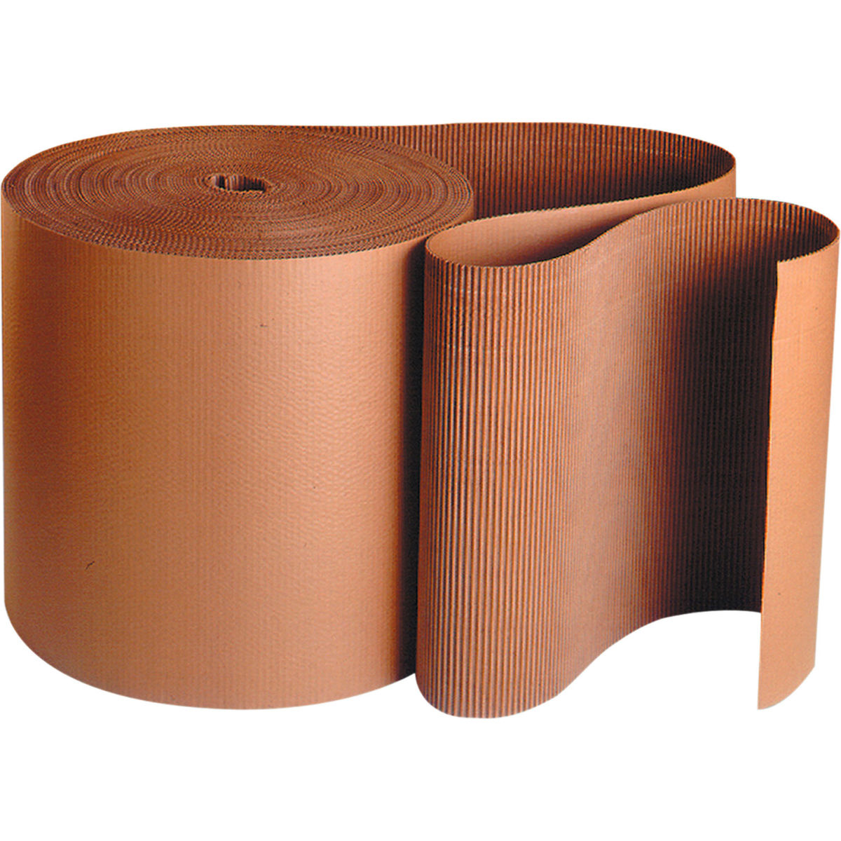 B3203434 Single Face Corrugated Roll B Flute, 42 x 250 ft. Kraft - Brown