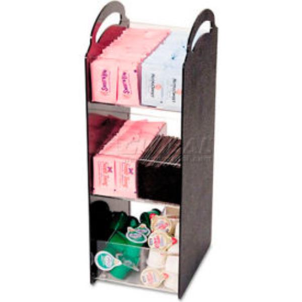 Advantus B29380 Compact Condiment Organizer - Black - 6.125 x 8 x 18 in.