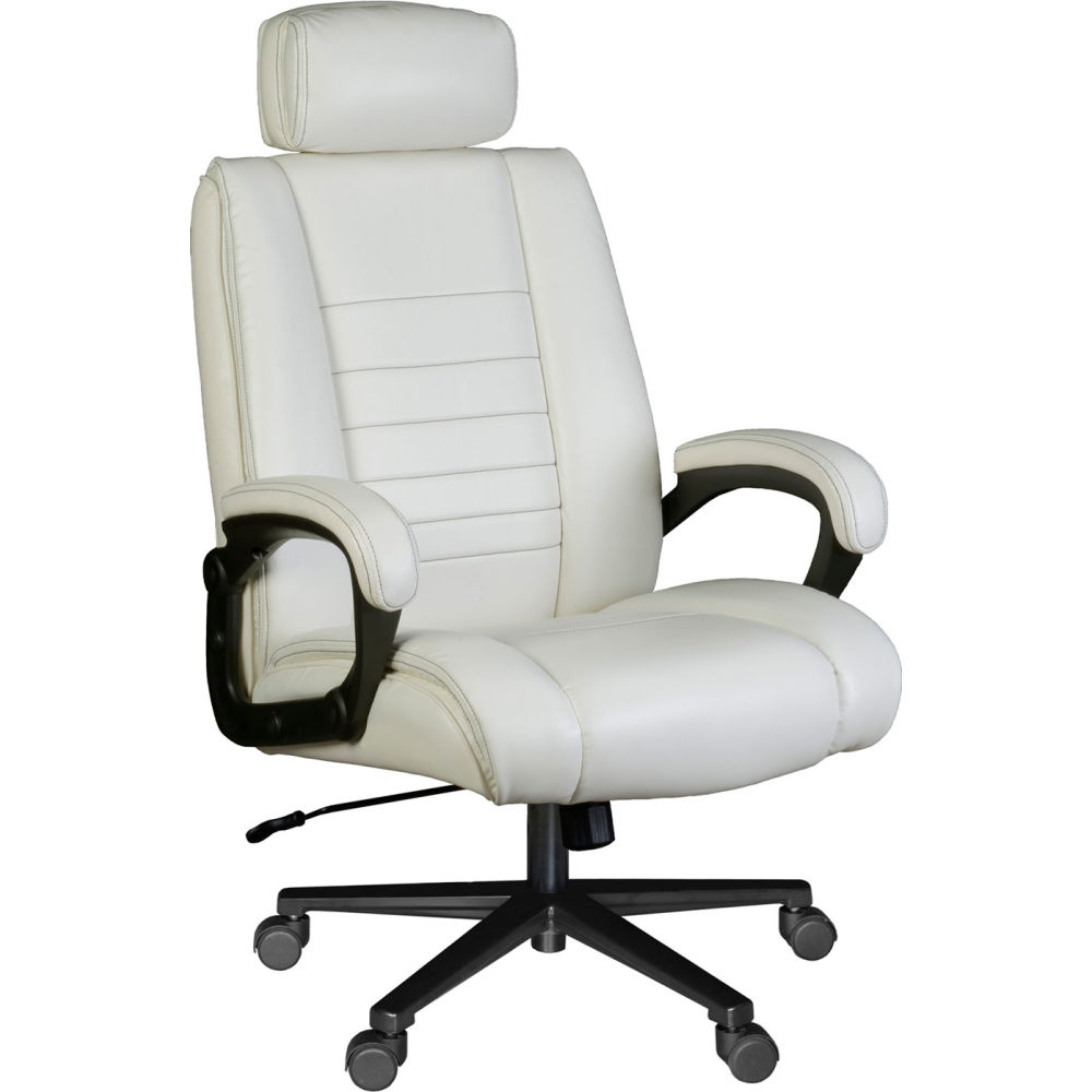 B3219188 DuraForce Big & Tall Ergonomic Executive Office Chair with High Back & Fixed Arms - Cream