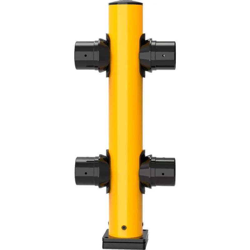 Global Industrial 670886 Middle Post for Plastic Guard Rails - 42 in. - Yellow
